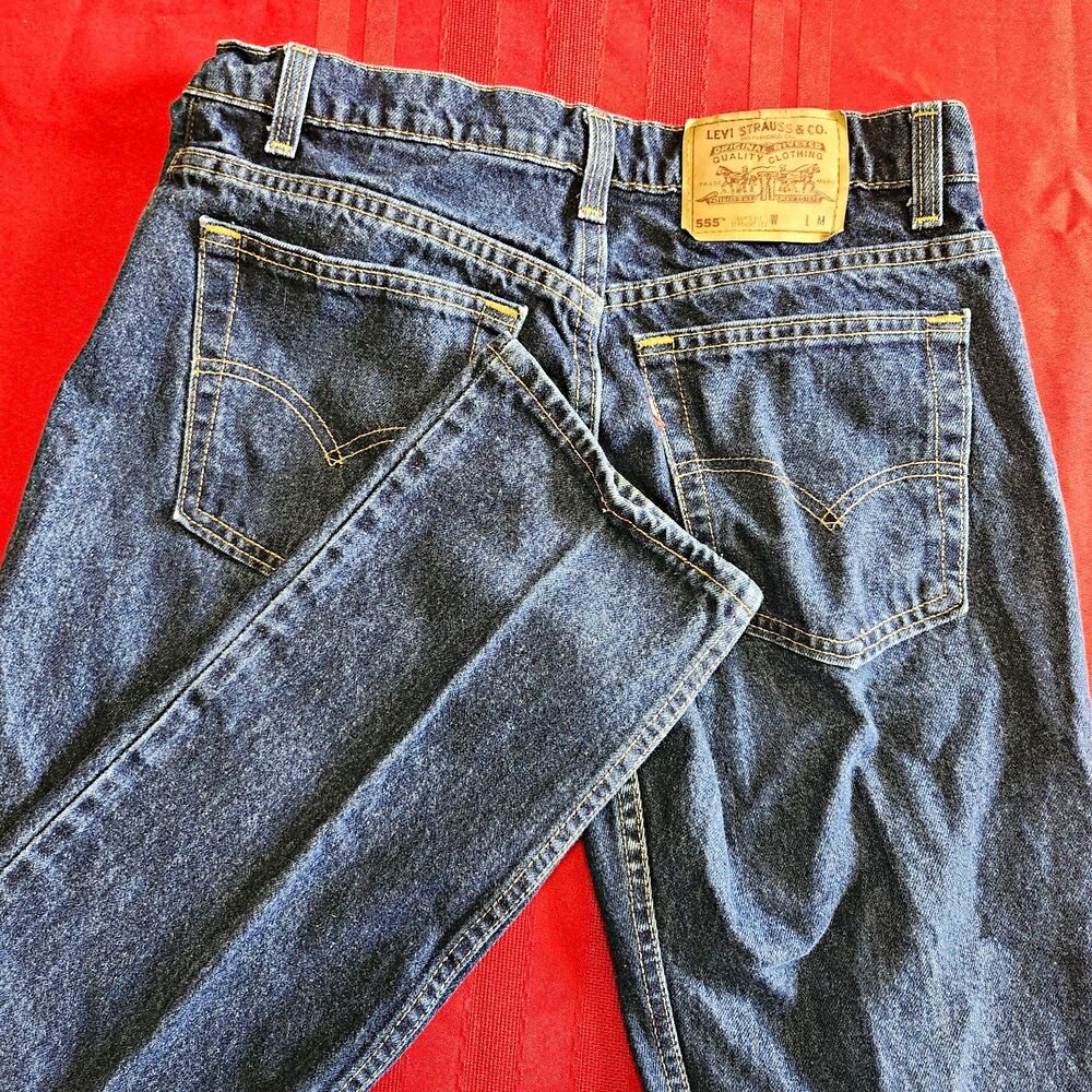 Vtg Y2K Levi's 555 Jeans size 9M Guy's Fit Straight Leg Made in USA